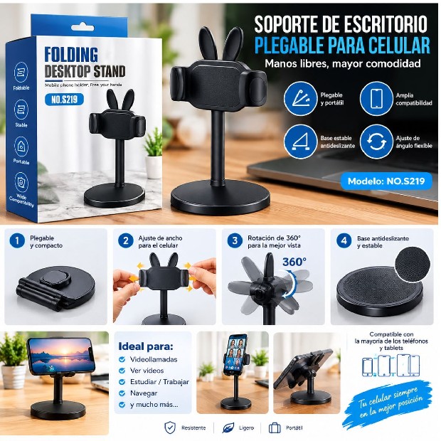 &u++ HOLDER SOPORTE CELULAR DE MESA CONEJO (CONEJO)
